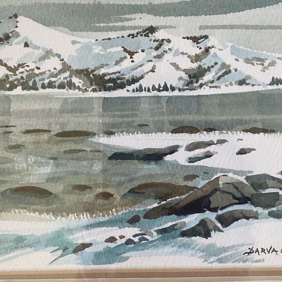 Endre Peter Darvas 10x11 Original Signed Watercolor Art Framed Matted Landscape - Picture 7 of 11